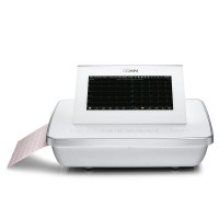Electrocardiógrafo de 9/12 canais automático, manual, ritmo R-R ou memória, com ecrã ajustable em inclinação a cor táctil de 10,1"